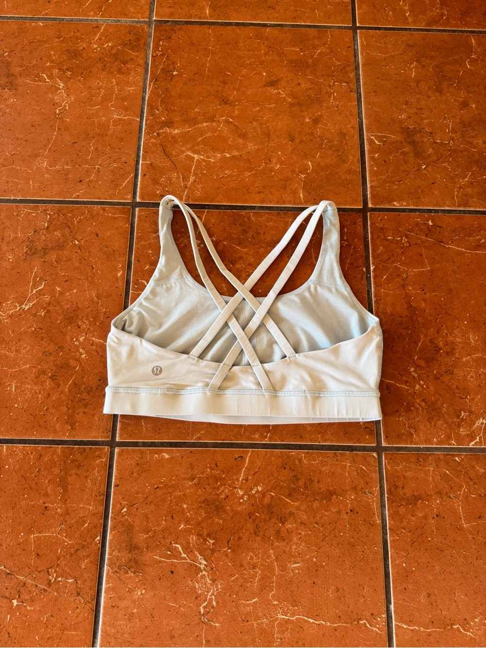 Lululemon Light Blue Strappy Criss-Cross Back Athletic Top Size 10
